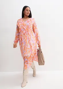 Robe en mousseline à volants en polyester, bonprix