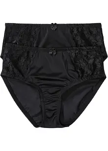 Maxislip mit zarter Spitze (2er Pack), bonprix
