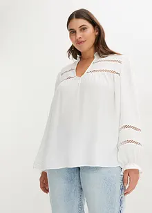 Blouse-tunique à dentelle, bonprix