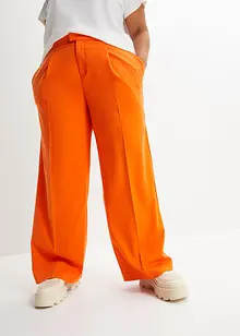 Pantalon large à pinces en polyester recyclé, bonprix