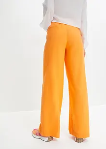 Pantalon palazzo en lin mélangé, long, bonprix