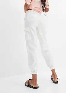 Pantalon cargo avec lin, bonprix