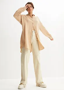 Chemisier long et ample en gaze de coton, bonprix