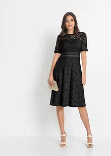 Robe en dentelle avec empiècement crochet, bonprix