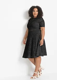 Robe en dentelle avec empiècement crochet, bonprix