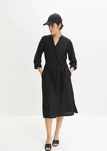 Kleid mit Taschen aus Leinen-Viskose-Mix, bonprix
