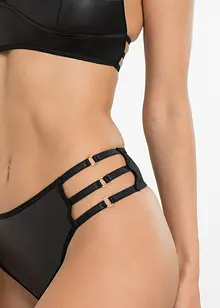 Bustier und String ouvert mit Wetlook (2-tlg.Set), VENUS
