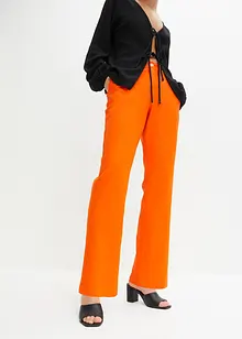 High-Waist-Hose aus Leinen-Viskose-Mix, bonprix