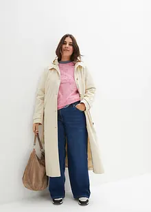 Manteau trench longueur mollet à capuche amovible, bonprix