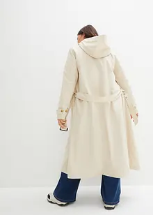 Manteau trench longueur mollet à capuche amovible, bonprix