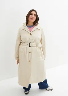 Manteau trench longueur mollet à capuche amovible, bonprix