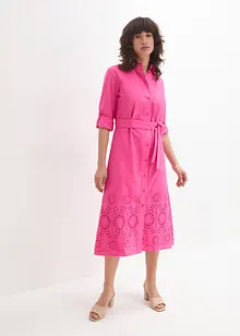 Hemdblusenkleid mit Lochstickerei, bonprix