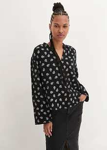 Musselin Tunika-Bluse mit Muster, bonprix