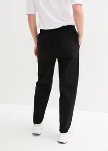 Pantalon raccourci en lin majoritaire avec taille haute élastiquée, bonprix