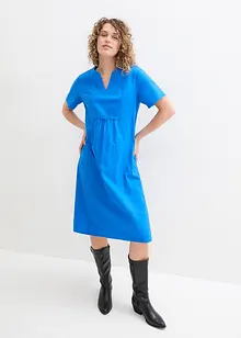 Robe-tunique à poches en lin majoritaire, longueur genou, bonprix