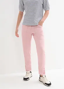 Pantalon en lin avec détails poche et boutons à la base, bonprix