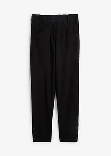 Pantalon en lin avec détails poche et boutons à la base, bonprix