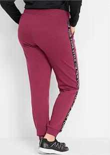 Pantalon de jogging avec finitions bord-côtes et imprimé, bonprix