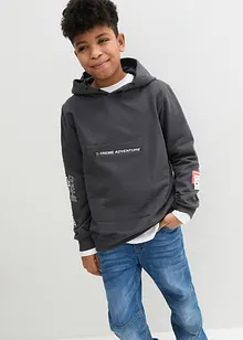 Sweat garçon à capuche en coton, bonprix