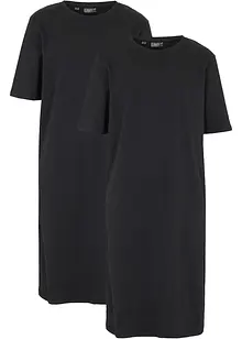 Oversize-T-Shirtkleid aus reiner Baumwolle (2er Pack), bonprix