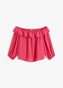 Carmenbluse aus recyceltem Polyester, bonprix