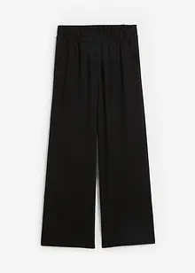 Weite Hose aus Strukturjersey, High-Waist, bonprix