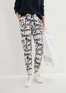 Pantalon imprimé à taille élastiquée, bonprix