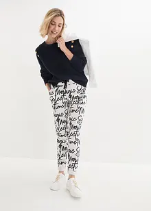 Pantalon imprimé à taille élastiquée, bonprix
