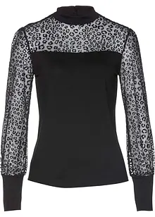 T-shirt manches longues en viscose mélangée, bonprix