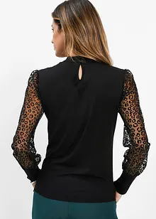 T-shirt manches longues en viscose mélangée, bonprix