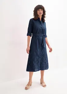 Robe-chemise avec broderie anglaise, bonprix