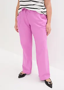 Pantalon large en lin mélangé, bonprix