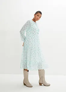 Robe en crêpe avec patte de boutonnage, bpc bonprix collection