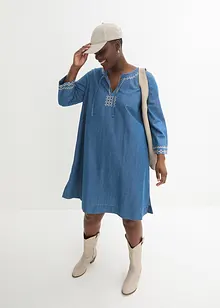 Robe en jean avec broderie, bonprix