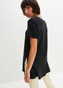 T-shirt long fendu sur le côté, bonprix