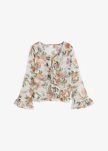 bedruckte Bluse mit Volants, bonprix