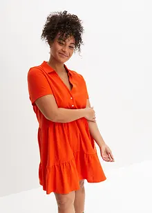 Shirtkleid mit Polokragen aus Biobaumwolle, bonprix