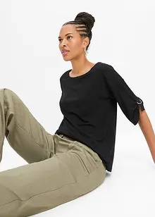 T-Shirt mit U-Boot-Ausschnitt, bonprix