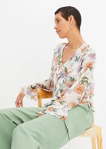 bedruckte Bluse mit Volants, bonprix