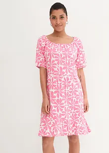 Jerseykleid aus Baumwolle mit Quareé-Ausschnitt, knieumspielend, bonprix