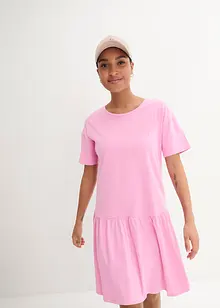 Kurzes Shirt Kleid mit Volant aus Bio-Baumwolle, bonprix