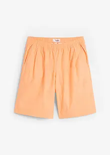 Weite Shorts mit Bundfalten mit Leinen mit High-Waist-Bequembund, bonprix