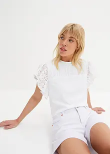 Shirt mit Lochstickerei, bonprix