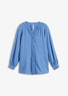 Oversized Musselin Bluse, bonprix