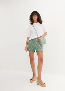 Bedruckte Crinkle-Shorts mit Gummibund, bonprix