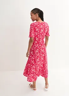 Robe en jersey à manches bouffantes et volant, bonprix