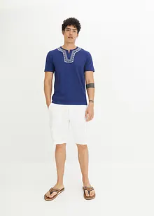 T-shirt col Henley manches courtes en coton, bpc bonprix collection