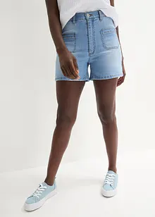 Short en jean, taille haute, extensible, John Baner JEANSWEAR