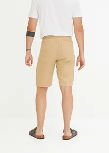 Bermuda chino avec lin et taille élastiquée, Regular Fit, bpc bonprix collection