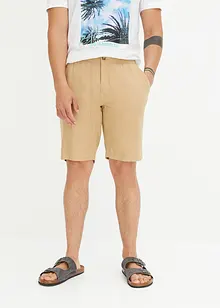 Bermuda chino avec lin et taille élastiquée, Regular Fit, bpc bonprix collection